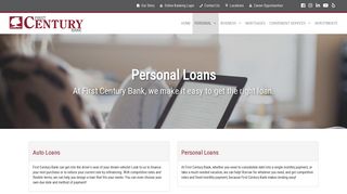 Personal Loans | First Century Bank