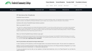 Peoplesoft - Frederick Community College