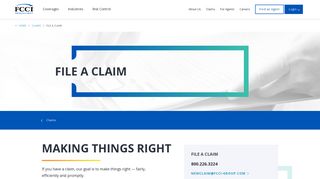 File a Claim | FCCI Insurance Group