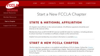 Start a Chapter Georgia FCCLA