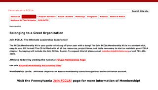 Membership - Pennsylvania FCCLA