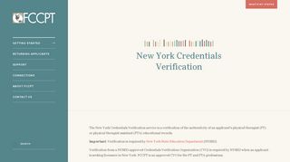 New York Credentials Verification - fccpt