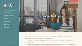 Returning Applicants - fccpt