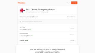 First Choice Emergency Room - email addresses & email format • Hunter