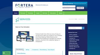 Credit Union Services – Online, Mobile & Phone Banking | Fortera ...