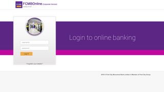 FCMBOnline Banking: Log In