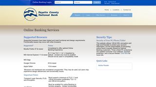 Online Banking Services - Fayette County National Bank