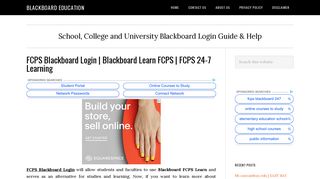 FCPS Blackboard Login (FCPS 24-7 Learning) | Fairfax County Public ...