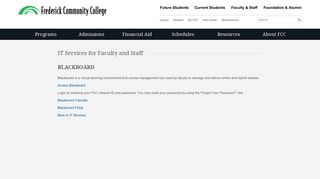Blackboard - Frederick Community College