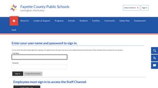 Sign In - Fayette County Public Schools