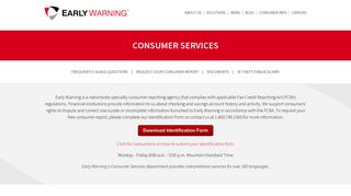 Consumer Information | Early Warning