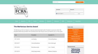 FCRA Meritorious Service Award - Florida Court Reporters Association