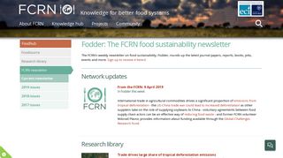 Fodder: The FCRN food sustainability newsletter | Food Climate ...