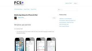 Mobile App Setup for iPhone & iPad – FCS Roofing Software