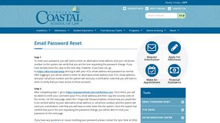 Email Password Reset - Florida Coastal School of Law