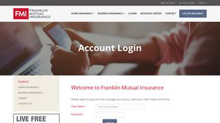 Account Login - Franklin Mutual Insurance