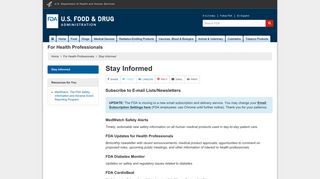 Stay Informed - FDA