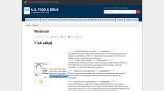 Webmail - FDA