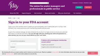 Sign in to your FDA account | The FDA Trade Union