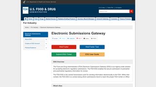 Electronic Submissions Gateway - FDA