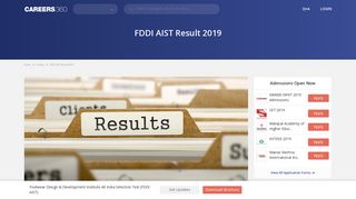 FDDI AIST Result 2019 - Check here - Animation and Design