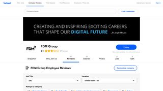 Working at FDM Group: Employee Reviews | Indeed.com