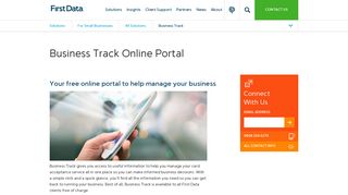 Business Track eCommerce Online Portal | First Data