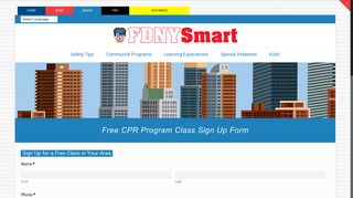 Free CPR Program Class Sign Up Form | FDNY Smart