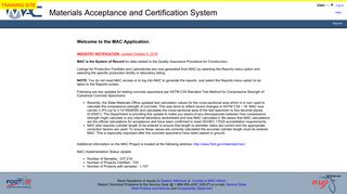 Materials Acceptance and Certification System - FDOT