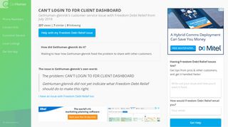 Freedom Debt Relief: CAN'T LOGIN TO FDR CLIENT DASHBOARD ...