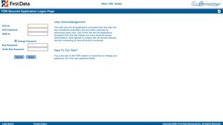 FDR Secured Application Logon Page