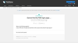 Cannot find the FDS login page.... | FileMaker Community