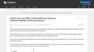 What to do if your FBA or FDS benefits are link... | FileMaker Community