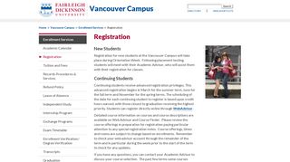 Registration - Fairleigh Dickinson University (FDU)