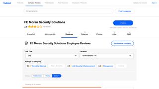 Working at FE Moran Security Solutions: Employee Reviews | Indeed ...