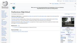 Featherstone High School - Wikipedia