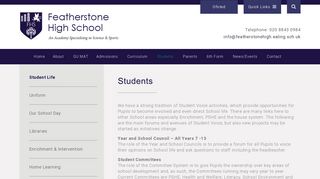 Students | Featherstone High School, 11 Montague Waye, Southall ...