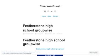 Featherstone high school groupwise – Emerson Guest