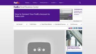How to connect your FedEx account to fedex.com