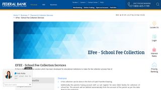 EFee - School Fee Collection Services - Federal Bank