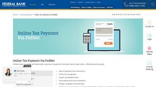 Online Tax Payment via FedNet - Federal Bank