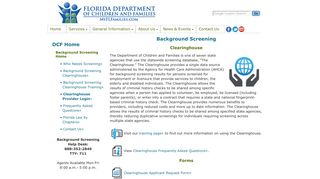 Background Screening Clearinghouse - Florida Department of ...