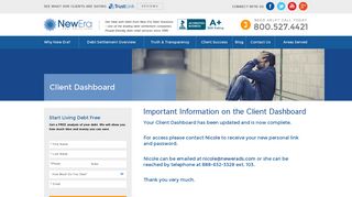 Client Dashboard - Debt Settlement Companies - Help with Debt ...