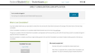direct consolidation loan application - StudentLoans.gov