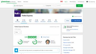 Fedex Express Reviews | Glassdoor.ca