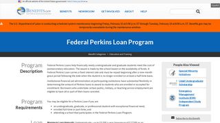Federal Perkins Loan Program | Benefits.gov