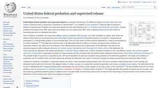 United States federal probation and supervised release - Wikipedia