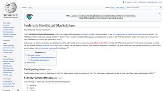 Federally Facilitated Marketplace - Wikipedia