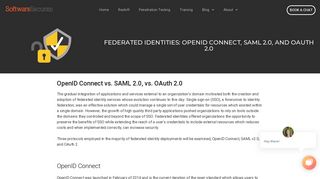 Differentiating Federated Identities: OpenID Connect, SAML v2.0 ...
