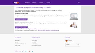 FedEx - Registration - New Account